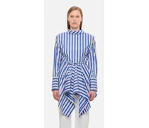 Camicia Asimmetrica In Cotone | Blu