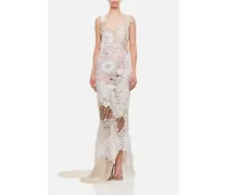 Crochet Long Dress | Bianco