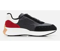 Leather Sprint Runner Sneakers | Nero