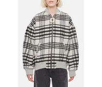 Wool Bomber Jacket | Bianco