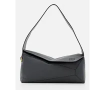 Puzzle Hobo Leather Shoulder Bag | Nero