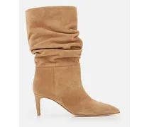 60mm Slouchy Leather Boots | Marrone