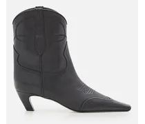 45mm Dallas Leather Ankle Boots | Nero