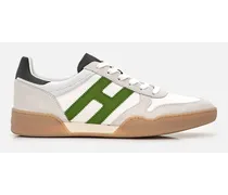 Sneakers "H357" In Pelle E Canvas | Grigio