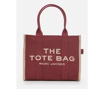 The Tote Large In Canvas Jacquard | Rosso