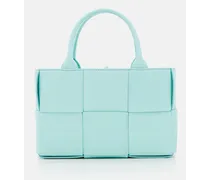 Mini Arco Leather Tote Bag | Azzurro