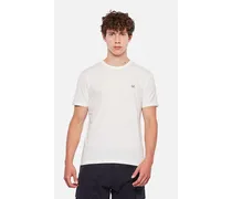 T-shirt Girocollo In Cotone | Bianco