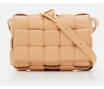 Padded Cassette Leather Shoulder Bag | Beige