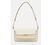 Trunk Saffiano Leather Shoulder Bag | Bianco