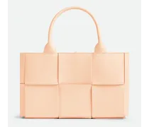 Mini Arco Leather Tote Bag | Beige