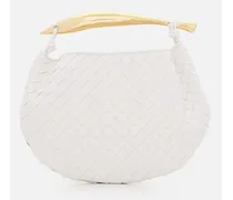 Sardine Leather Top Handle Bag | Bianco