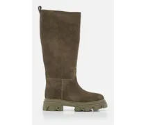Suede Combat Boots | Verde