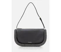 The Crystal Bumper Leather Shoulder Bag | Nero