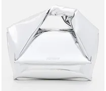 Mirror Midi Twister Shoulder Bag | Argento