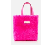 Shearling Museo Soft Mini Tote Bag | Rosa