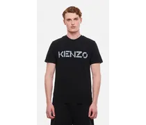T-shirt Kenzo Logo In Cotone | Nero