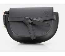 Mini Gate Dual Leather Shoulder Bag | Nero