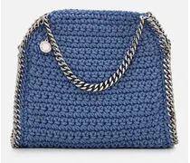Borsa Mini Tote Falabella In Crochet Di Cotone | Azzurro