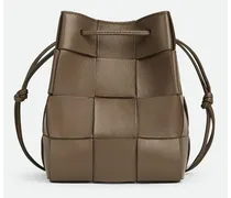 Small Bucket Leather Shoulder Bag | Marrone