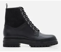 Leather Lace-up Boots | Nero