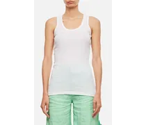 Cotton Ribbed Top | Bianco