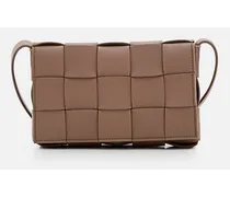 Small Cassette Leather Shoulder Bag | Marrone