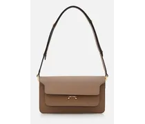 Trunk Saffiano Leather Shoulder Bag | Marrone
