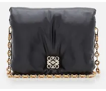 Goya Puffer Leather Shoulder Bag | Nero