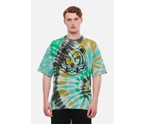 T-shirt In Cotone Tye Dye K-tiger | Verde