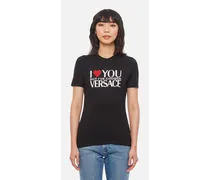 T-shirt I Love You In Cotone Jersey | Nero
