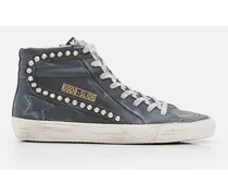 Slide Leather Sneakers | Nero