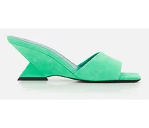 60mm Cheope Heeled Mules | Verde