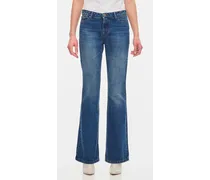 Cotton Bootcut Jeans | Blu