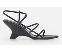 70mm Gia 26 Leather Sandals | Nero