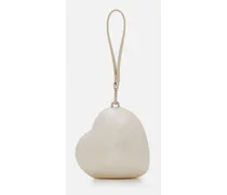 Pearl Micro Heart Crossbody Bag | Bianco