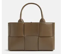 Mini Arco Leather Tote Bag | Marrone