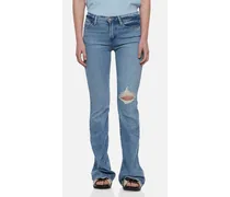 Jeans Le High Flare Degradable | Azzurro