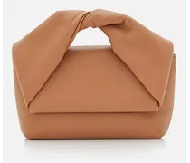 Midi Twister Leather Shoulder Bag | Marrone