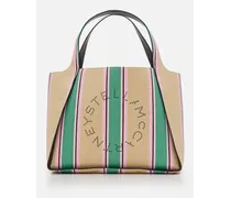 Raffia Striped Tote Bag | Verde