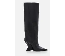 105mm Cheope Leather Boots | Nero
