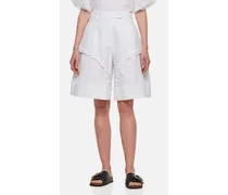 Shorts In Popeline Di Cotone | Bianco