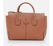 Dbs Leather Small Tote Bag | Marrone
