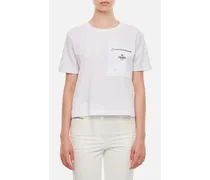 Zip-up T-shirt | Bianco