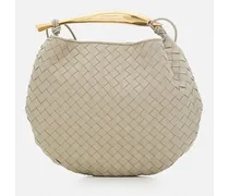 Medium Sardine Leather Top Handle Bag | Beige
