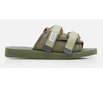 Sandalo In Pelle E Nylon | Verde