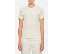 Embroidered Lanvin Regular T-shirt | Bianco