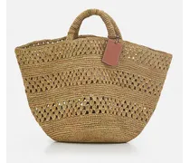 Panier Weaving Raffia Tote Bag | Beige
