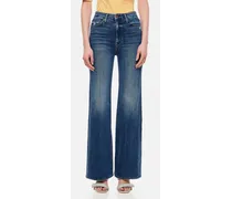Roller Skimp High Waisted Cotton Jeans | Blu