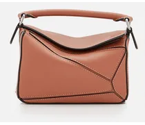 Puzzle Mini Leather Shoulder Bag | Marrone