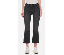 Le Crop Mini Bootcut Cotton Jeans | Nero